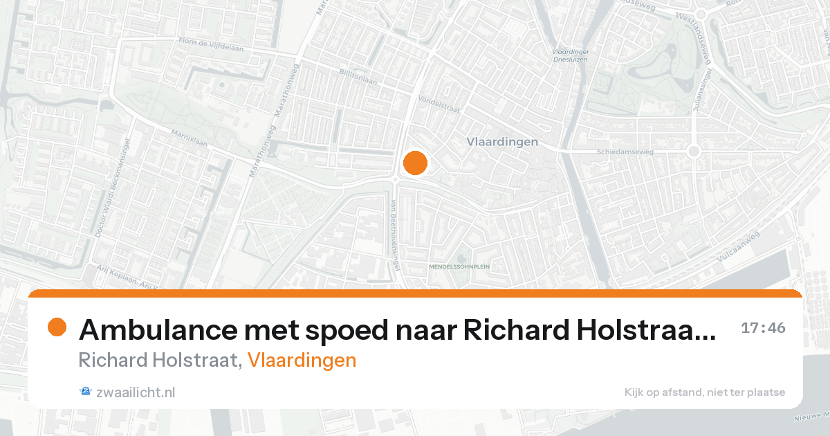 Ambulance met spoed naar Richard Holstraat in Vlaardingen — 18 aug 2026