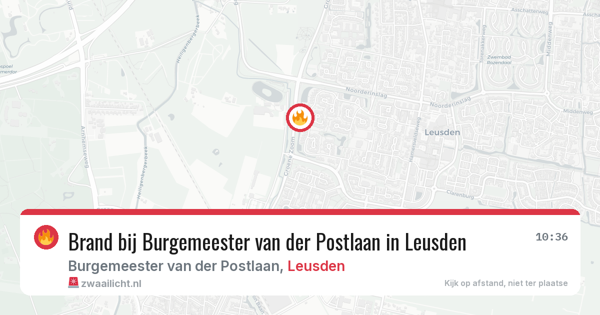 Brand bij Burgemeester van der Postlaan in Leusden — 20 jun 2026