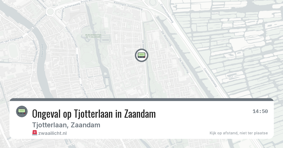 Ongeval op Tjotterlaan in Zaandam — 24 feb 2026
