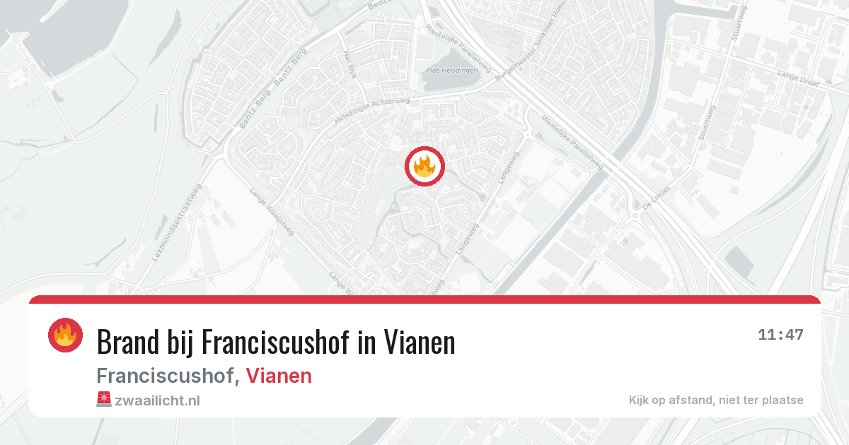 Brand bij Franciscushof in Vianen — 13 jun 2026