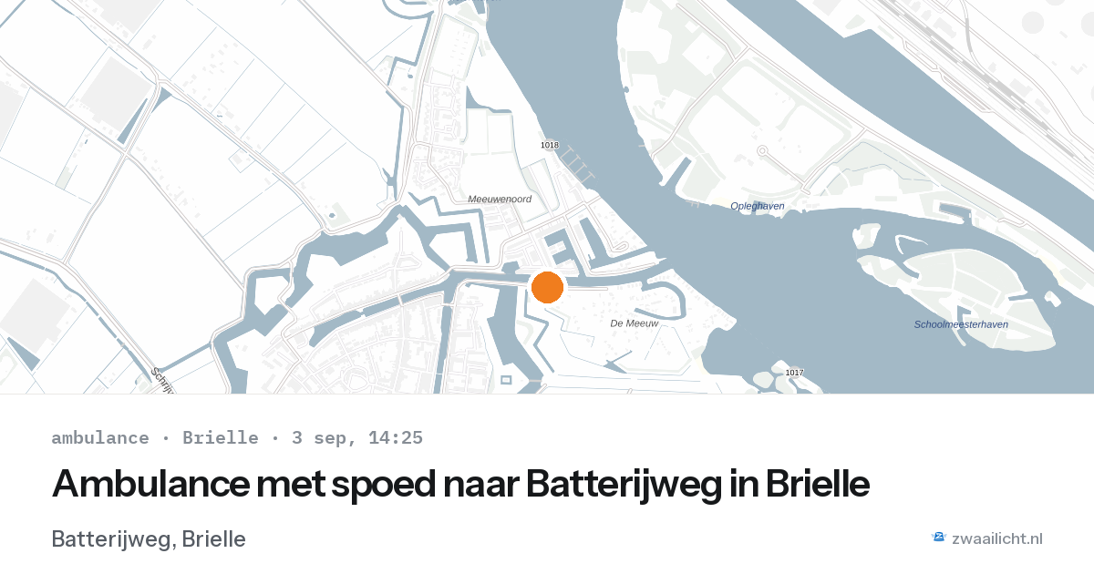 Ambulance met spoed naar Batterijweg in Brielle — 3 sep 2026