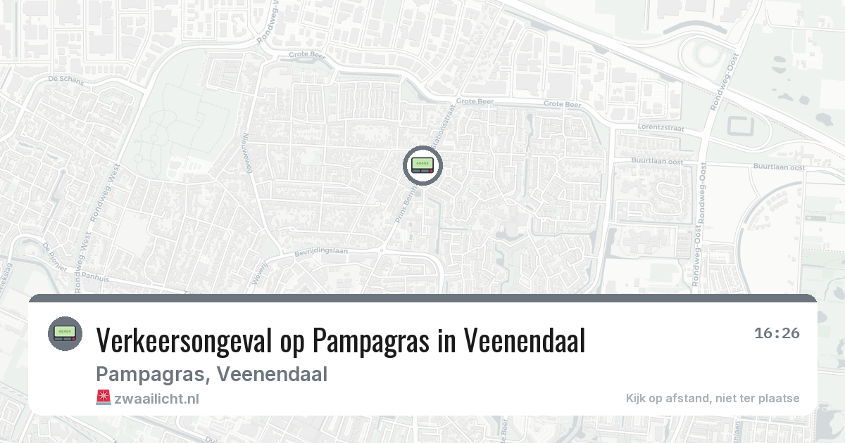 Verkeersongeval op Pampagras in Veenendaal — 6 mrt 2026