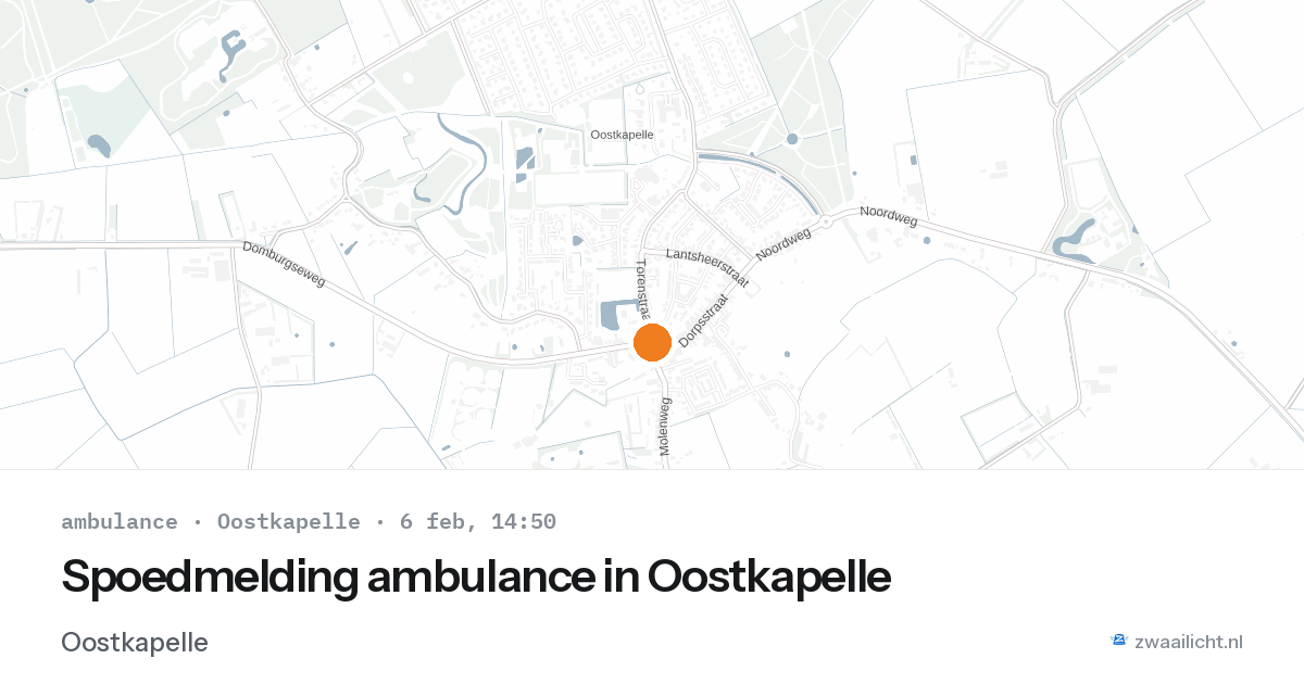 Spoedmelding ambulance in Oostkapelle — 6 feb 2026