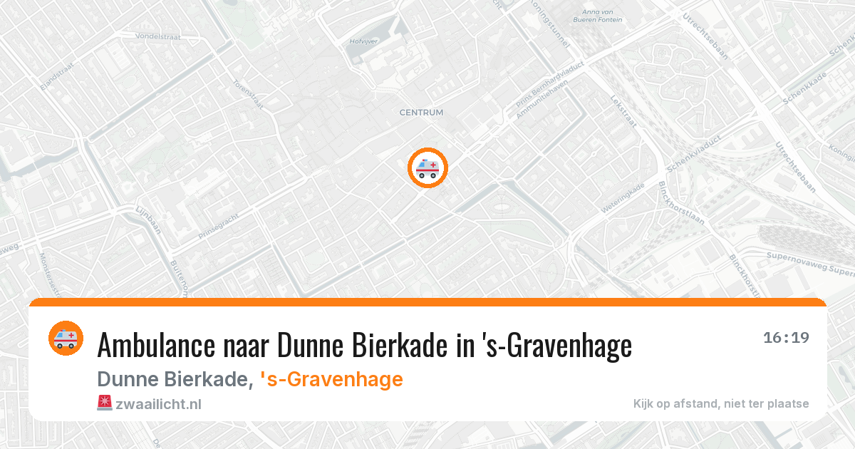 Ambulance naar Dunne Bierkade in 's-Gravenhage — 8 aug 2026