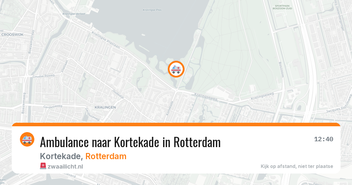 Ambulance naar Kortekade in Rotterdam — 17 mei 2026