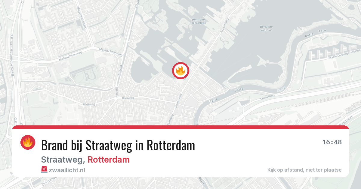 Brand bij Straatweg in Rotterdam — 25 mei 2026