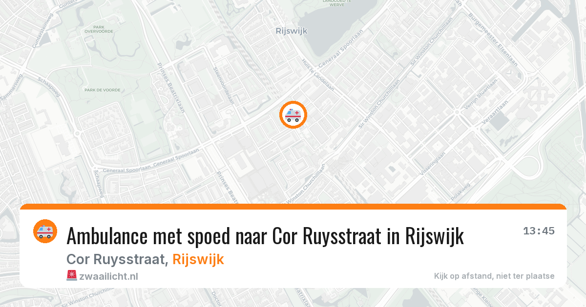 Ambulance met spoed naar Cor Ruysstraat in Rijswijk — 6 jul 2026