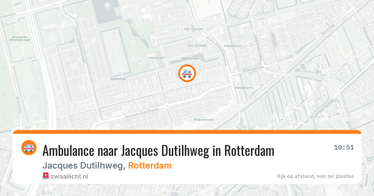 Ambulance naar Jacques Dutilhweg in Rotterdam — 8 feb 2026