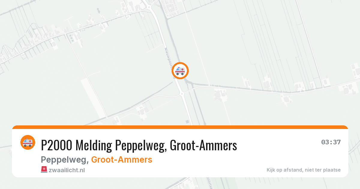 P2000 Melding Peppelweg, Groot-Ammers — 3 feb 2026