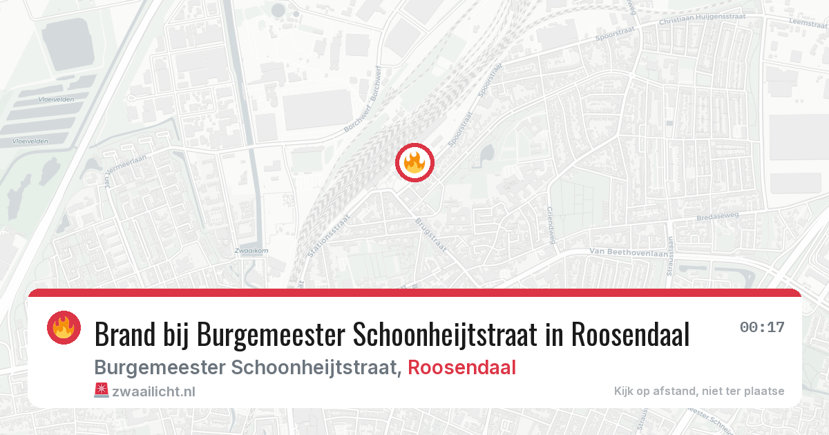 Brand bij Burgemeester Schoonheijtstraat in Roosendaal — 21 mei 2026