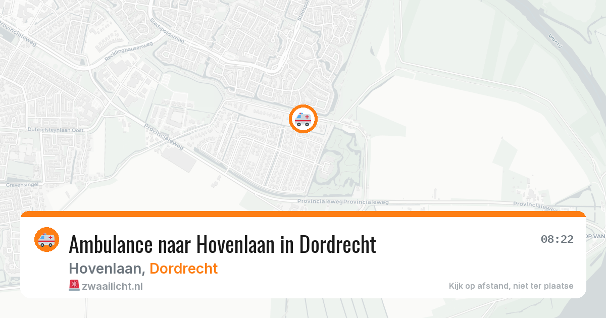 Ambulance naar Hovenlaan in Dordrecht — 28 mei 2026