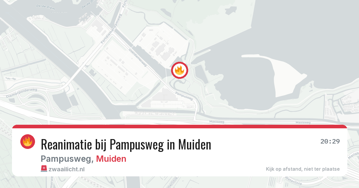 Reanimatie bij Pampusweg in Muiden — 6 aug 2026