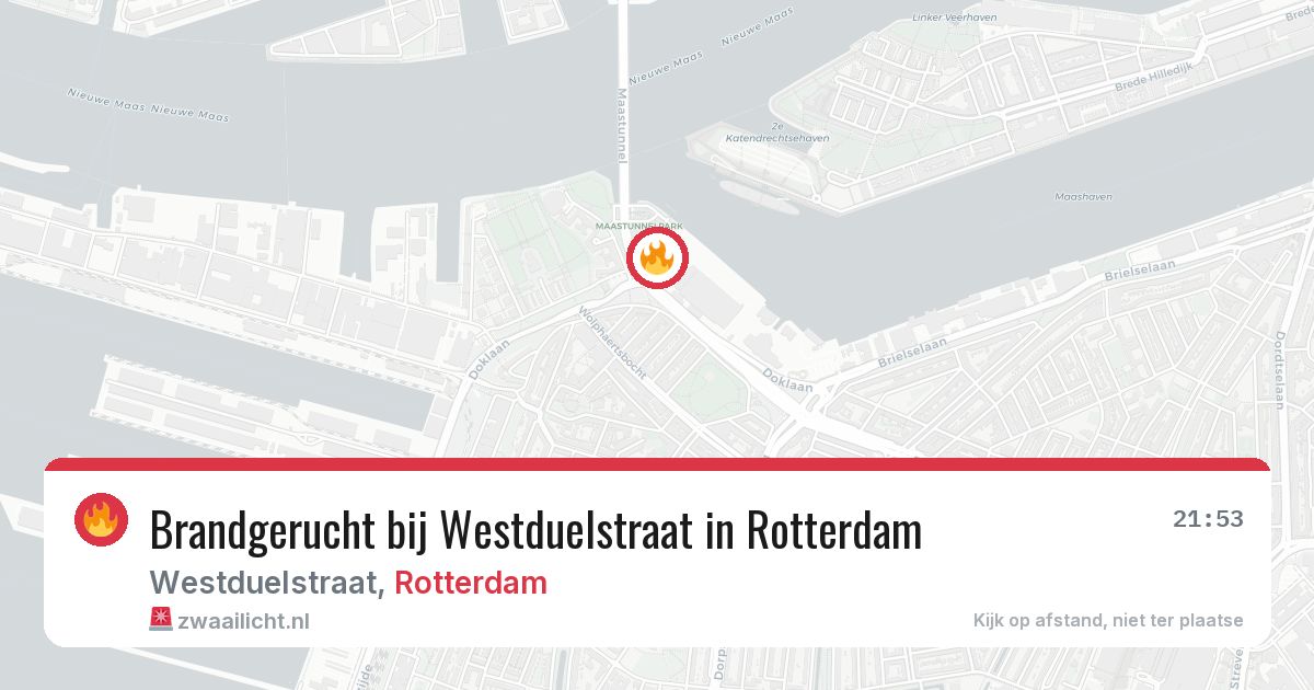Brandgerucht bij Westduelstraat in Rotterdam — 11 aug 2026