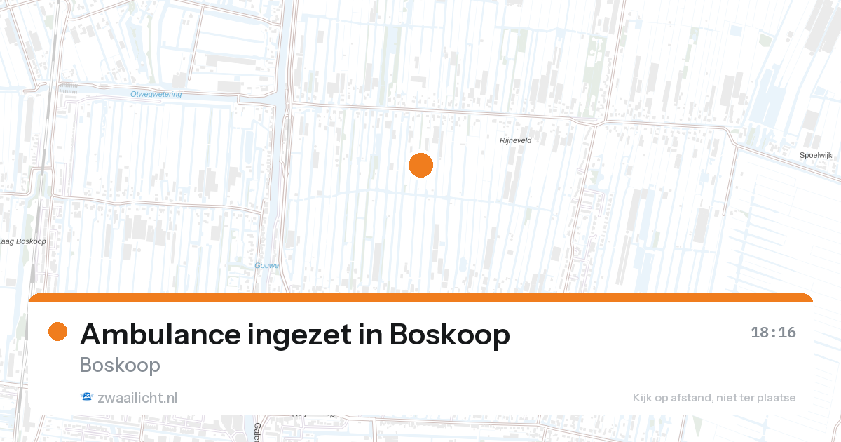 Ambulance ingezet in Boskoop — 25 aug 2026