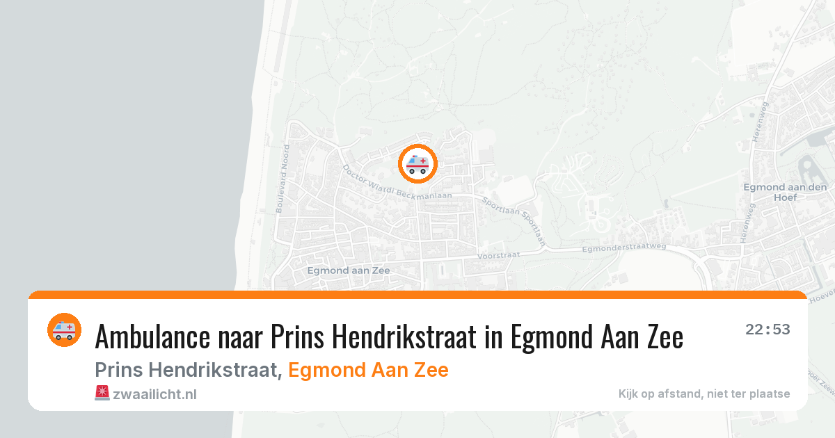 Ambulance naar Prins Hendrikstraat in Egmond Aan Zee — 1 jul 2026