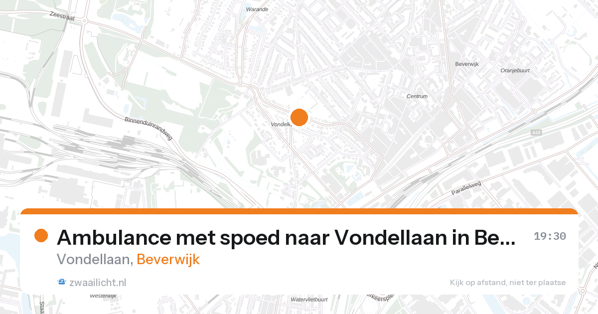 Ambulance met spoed naar Vondellaan in Beverwijk — 26 aug 2026