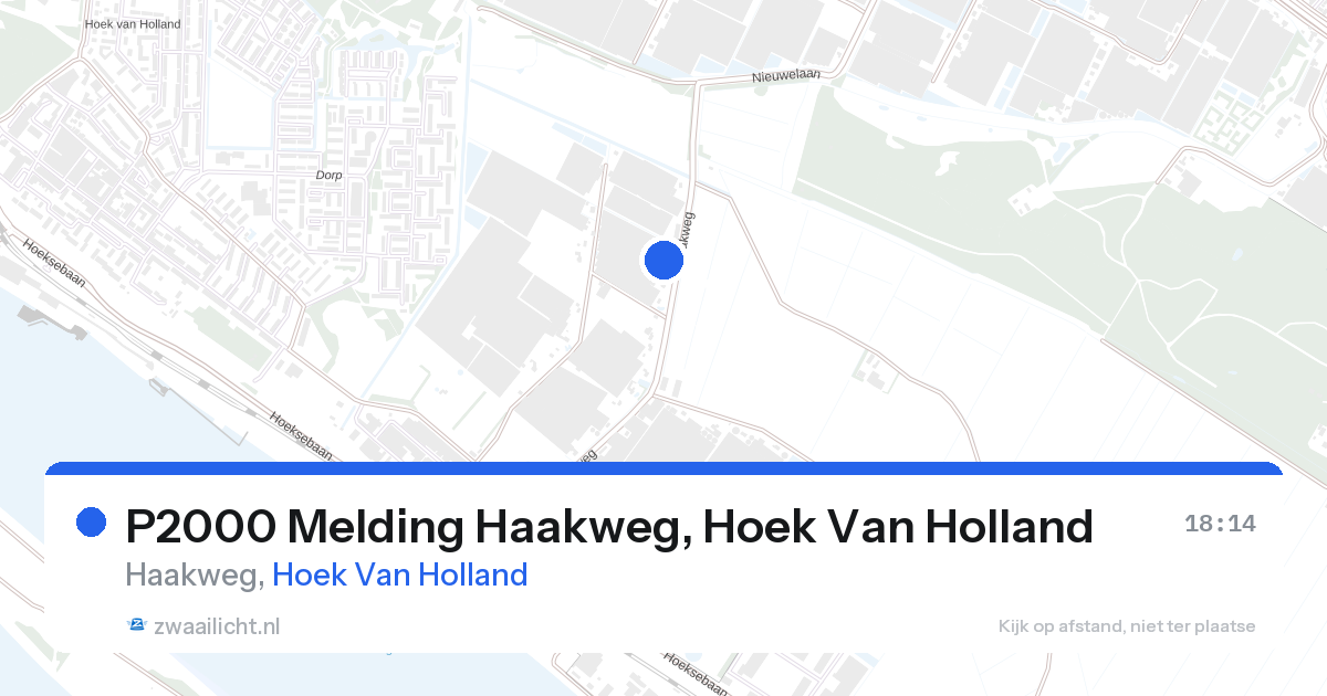 P2000 Melding Haakweg, Hoek Van Holland — 27 aug 2026