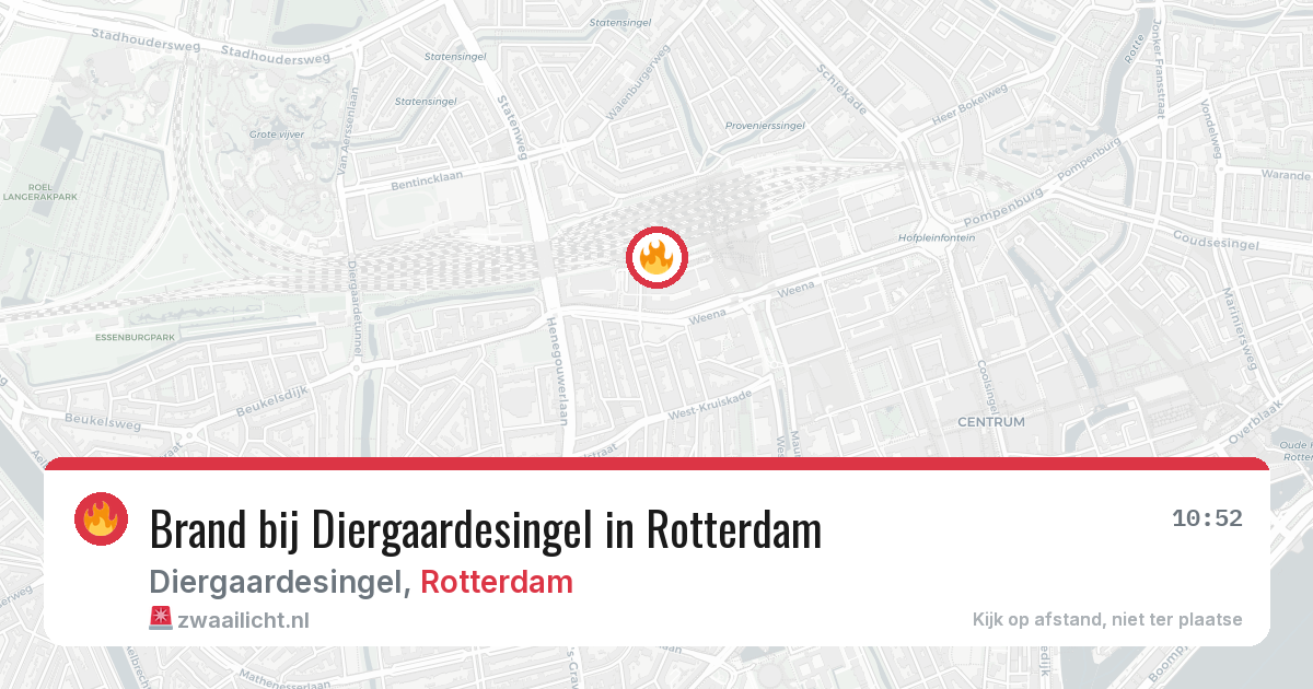 Brand bij Diergaardesingel in Rotterdam — 2 mrt 2026