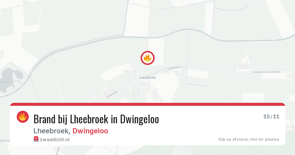 Brand bij Lheebroek in Dwingeloo — 28 jul 2026