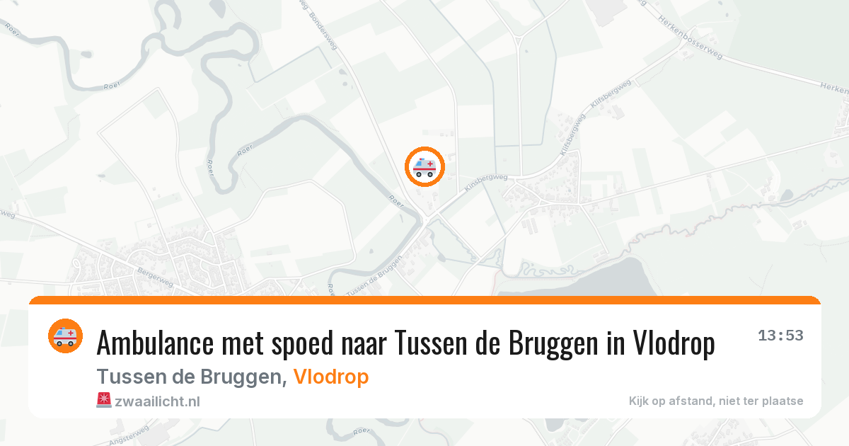 Ambulance met spoed naar Tussen de Bruggen in Vlodrop — 19 apr 2026