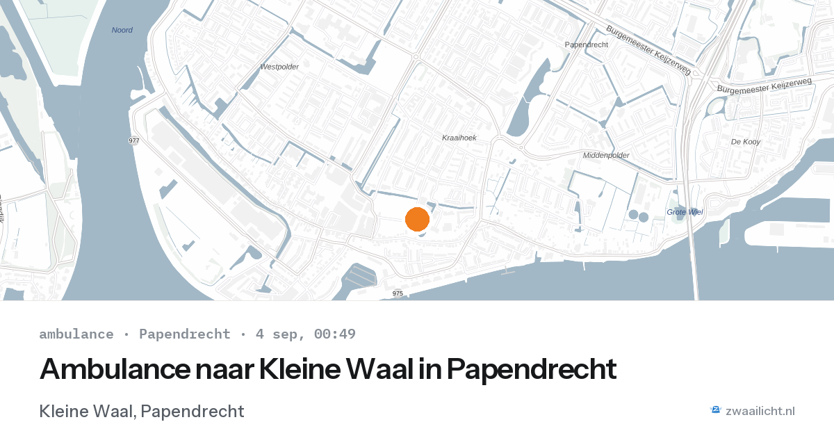 Ambulance naar Kleine Waal in Papendrecht — 3 sep 2026