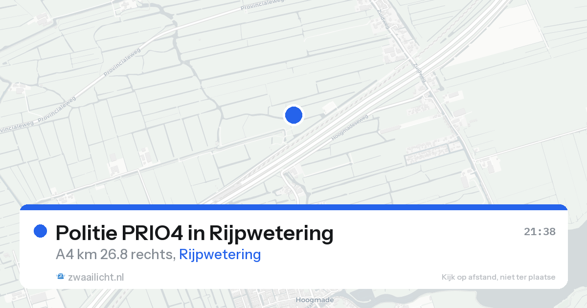 Politie PRIO4 in Rijpwetering — 24 aug 2026 | 🚨 Zwaailicht.nl