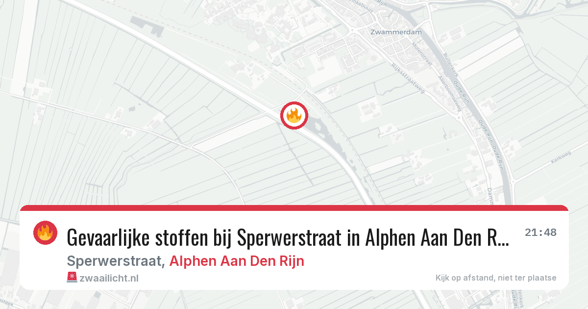 Gevaarlijke stoffen bij Sperwerstraat in Alphen Aan Den Rijn — 27 jan 2026