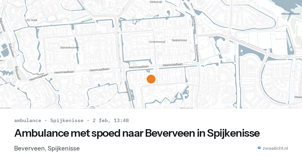 Ambulance met spoed naar Beverveen in Spijkenisse — 2 feb 2026