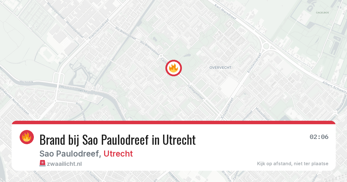 Brand bij Sao Paulodreef in Utrecht — 1 jul 2026