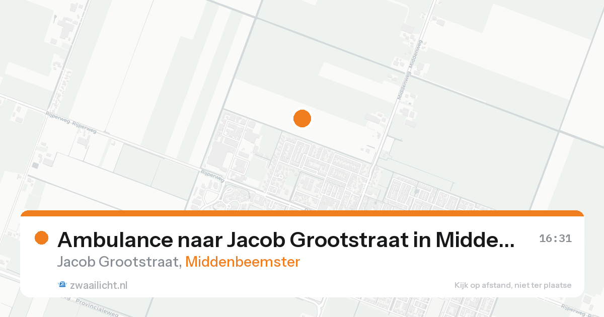 Ambulance naar Jacob Grootstraat in Middenbeemster — 31 jan 2026