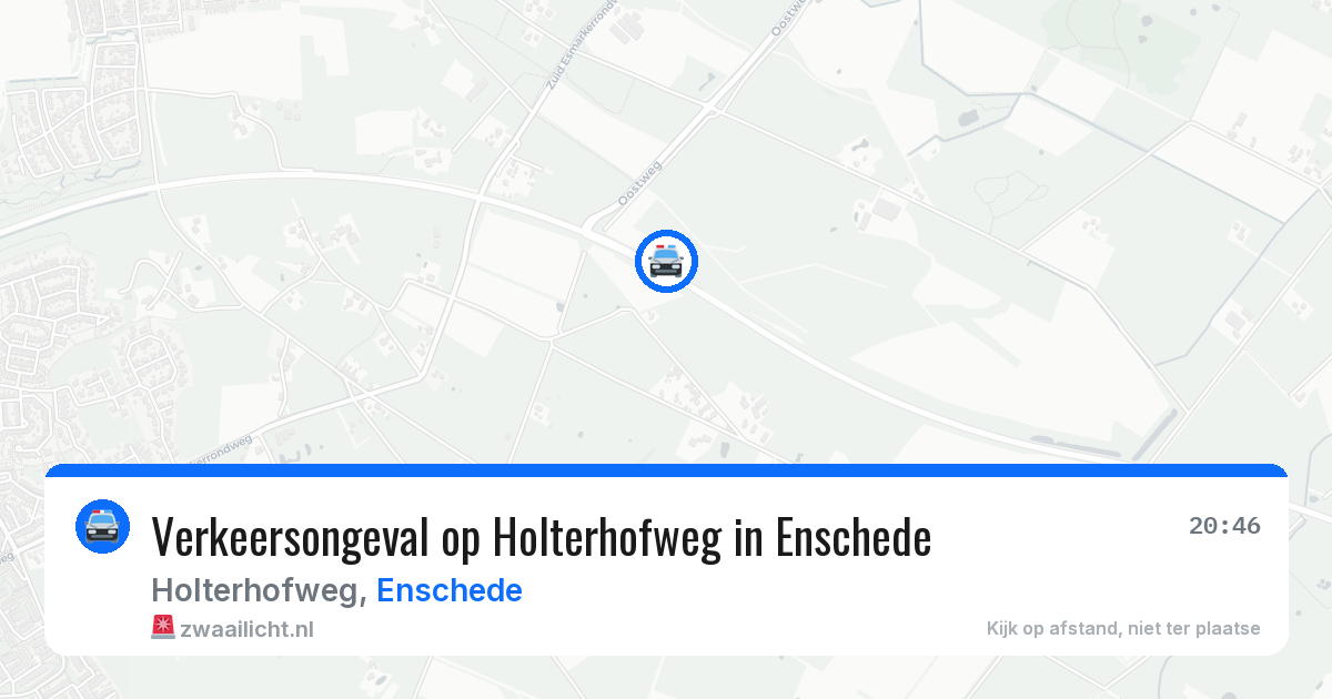 Verkeersongeval op Holterhofweg in Enschede — 16 mrt 2026