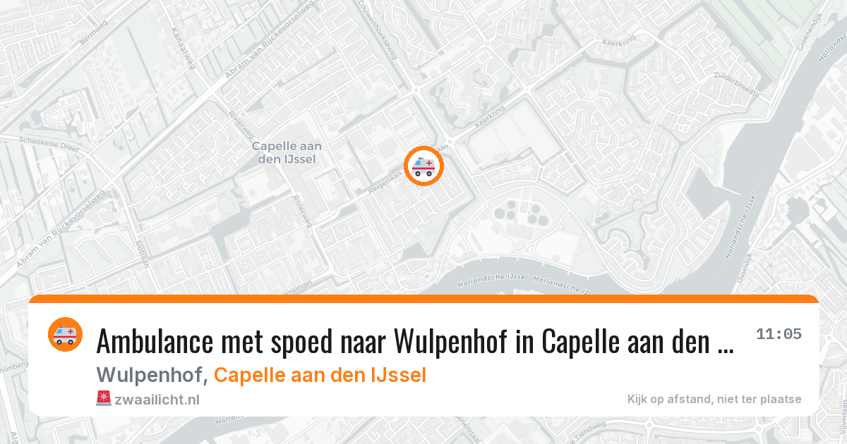 Ambulance met spoed naar Wulpenhof in Capelle aan den IJssel — 18 jun 2026