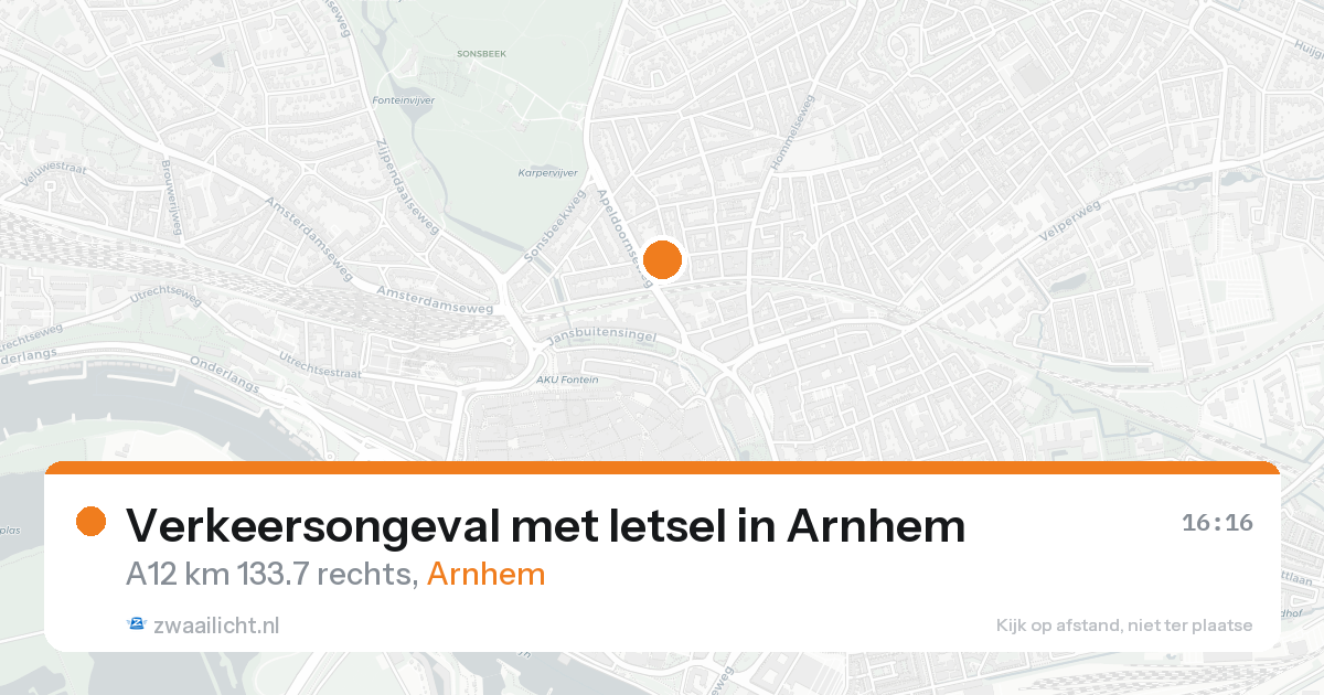 Verkeersongeval met letsel in Arnhem — 16 mei 2026