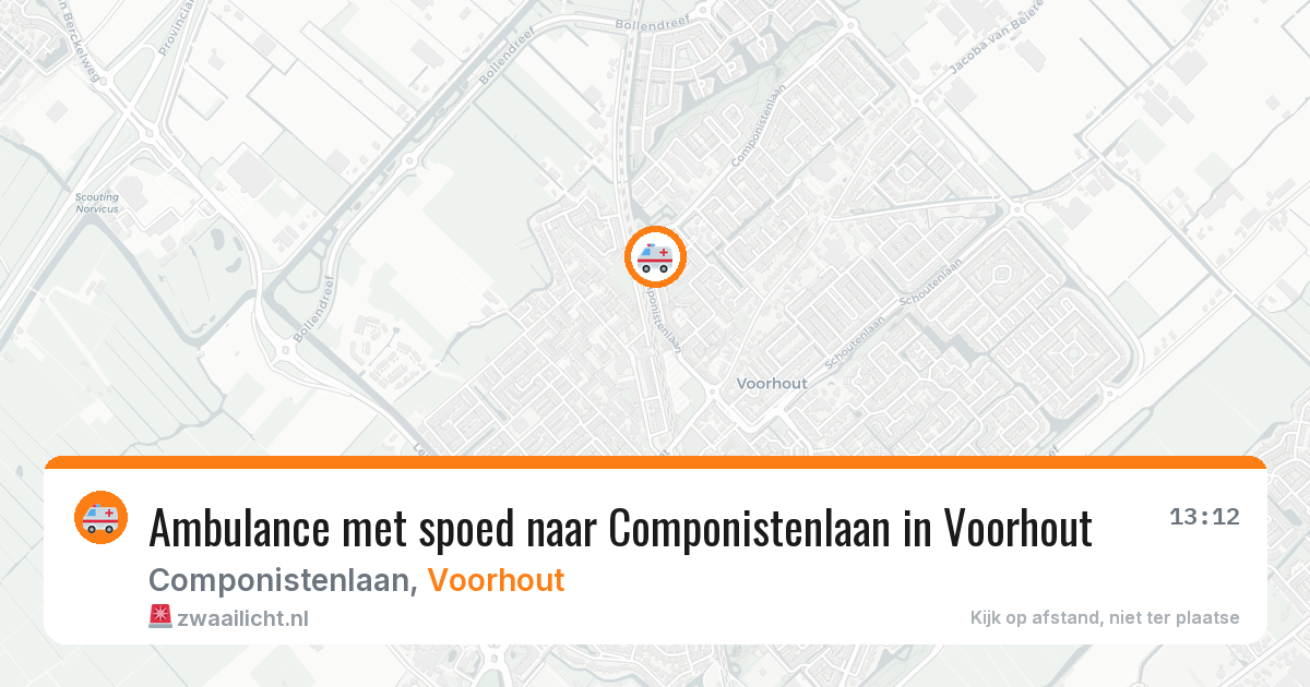 Ambulance met spoed naar Componistenlaan in Voorhout — 23 mei 2026