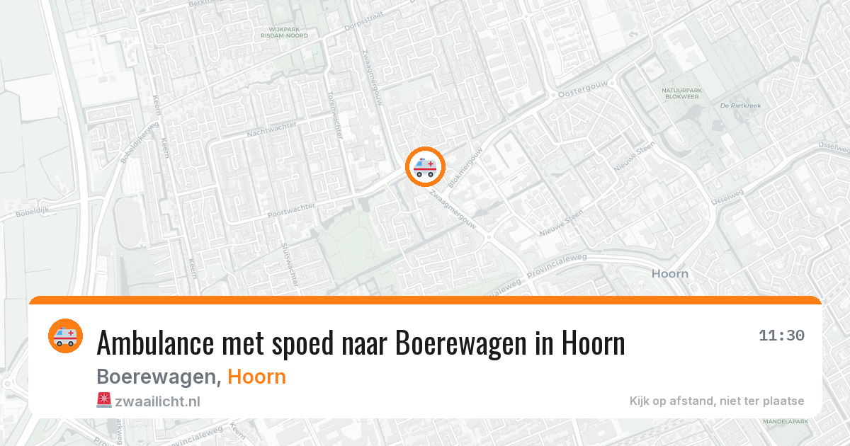 Ambulance met spoed naar Boerewagen in Hoorn — 2 mei 2026