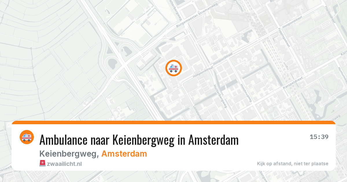 Ambulance naar Keienbergweg in Amsterdam — 16 jul 2026