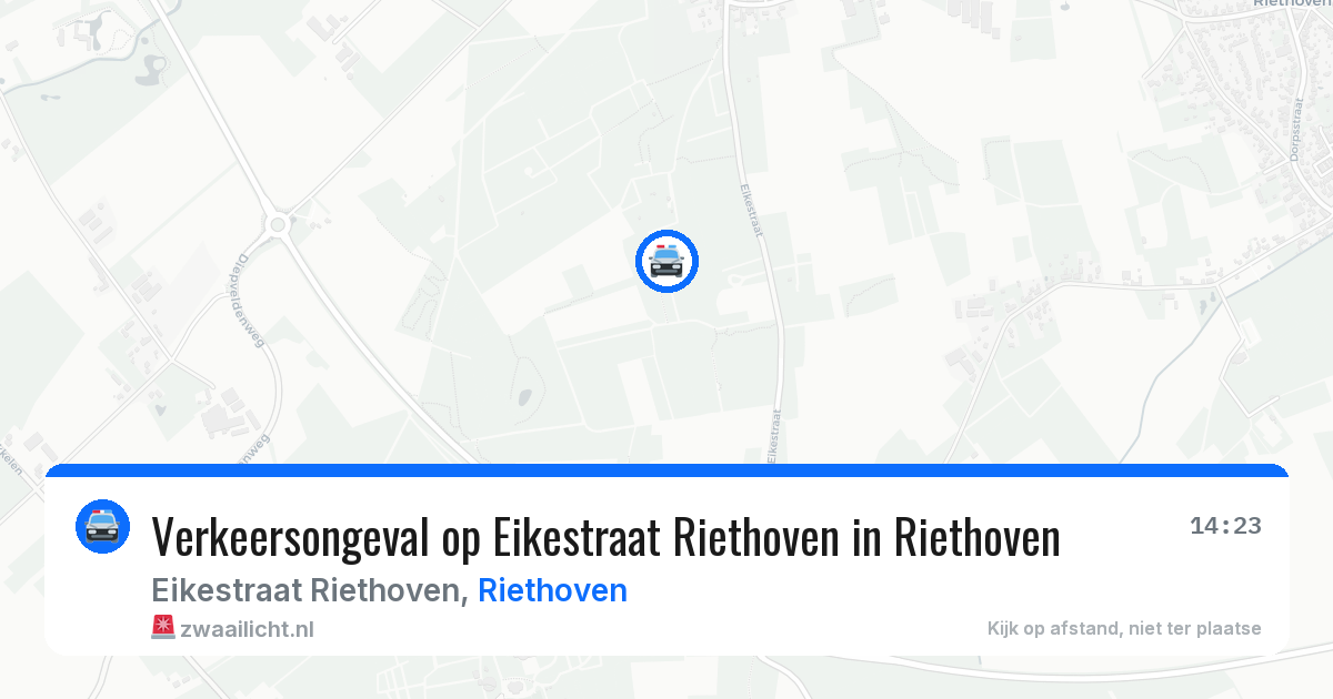 Verkeersongeval op Eikestraat Riethoven in Riethoven — 21 mrt 2026