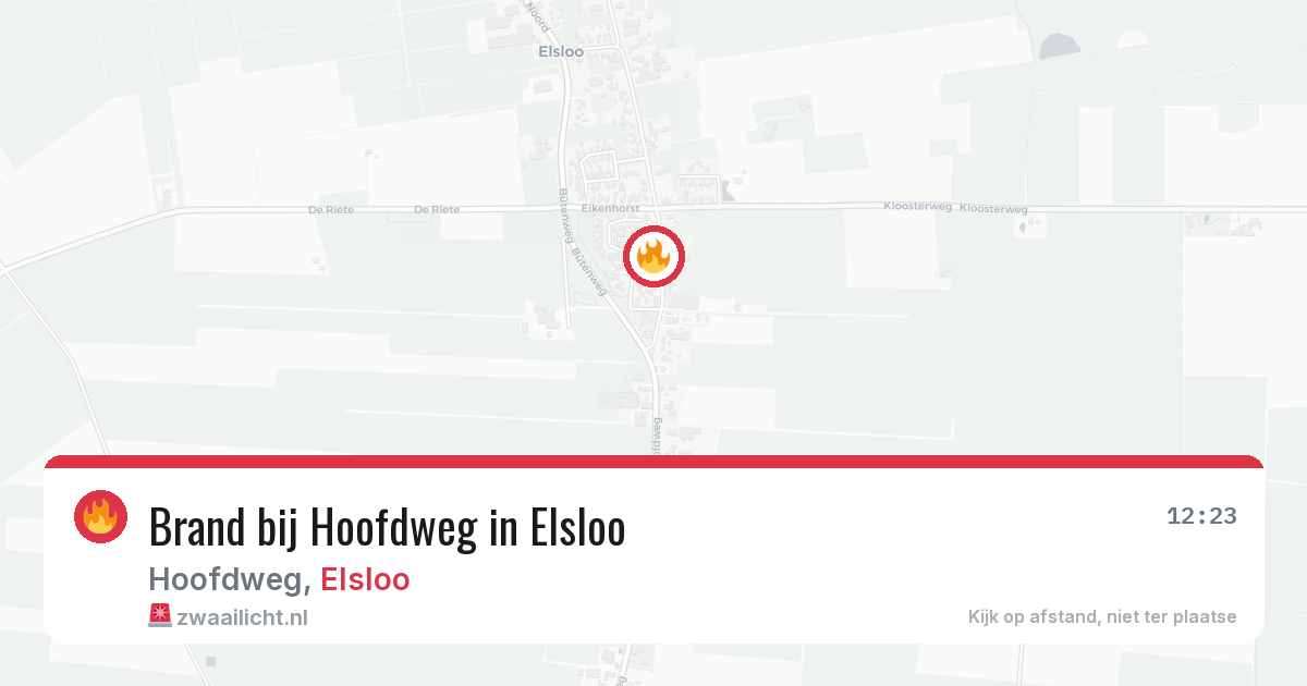 Brand bij Hoofdweg in Elsloo — 1 jun 2026