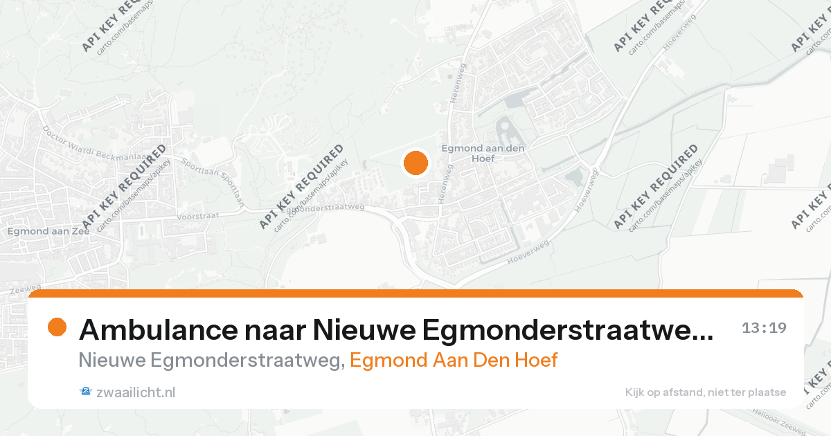Ambulance naar Nieuwe Egmonderstraatweg in Egmond Aan Den Hoef — 26 aug 2026