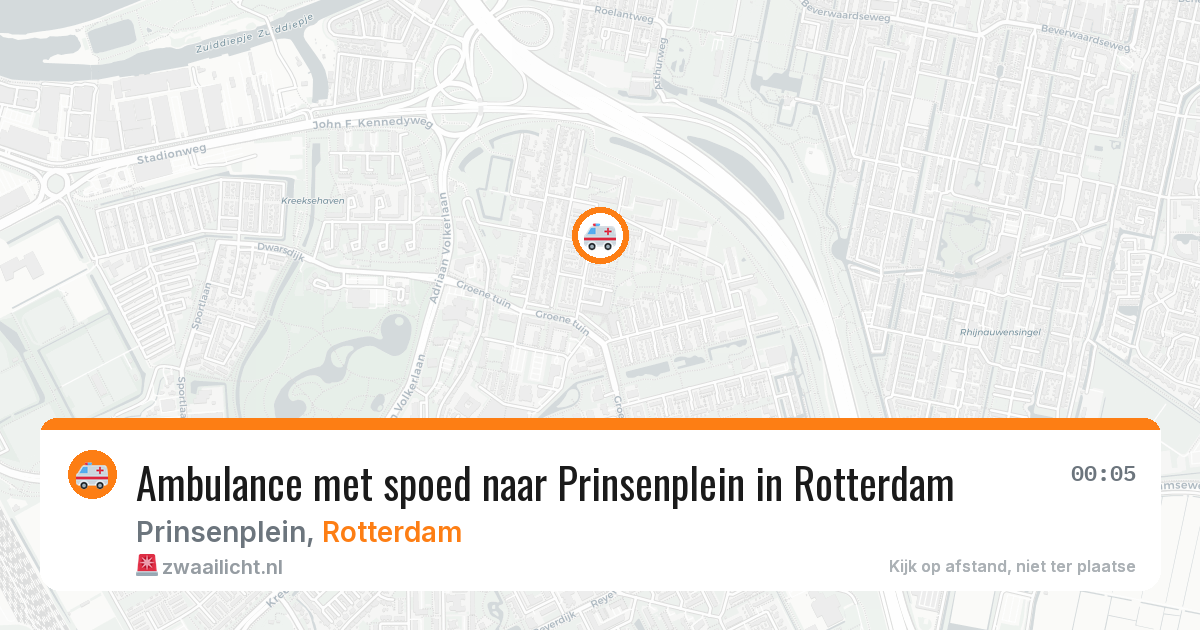 Ambulance met spoed naar Prinsenplein in Rotterdam — 10 aug 2026