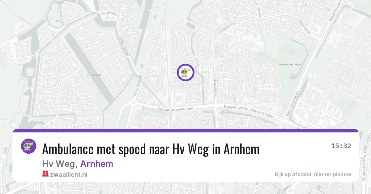 Ambulance met spoed naar Hv Weg in Arnhem — 2 aug 2026