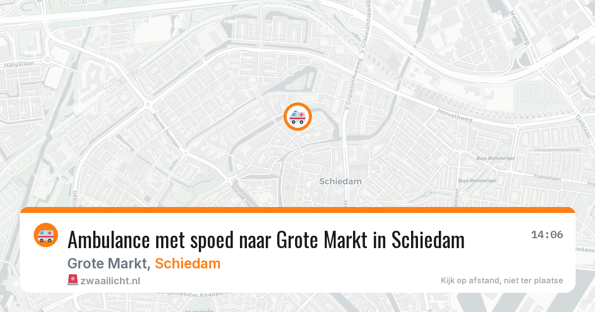 Ambulance met spoed naar Grote Markt in Schiedam — 3 jul 2026