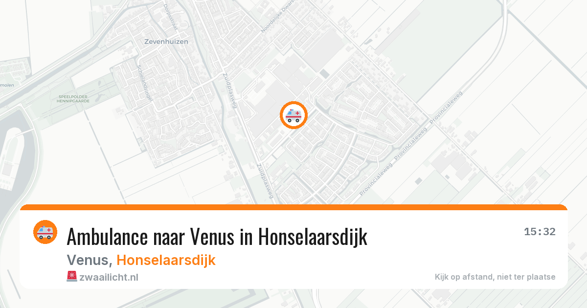 Ambulance naar Venus in Honselaarsdijk — 10 jun 2026