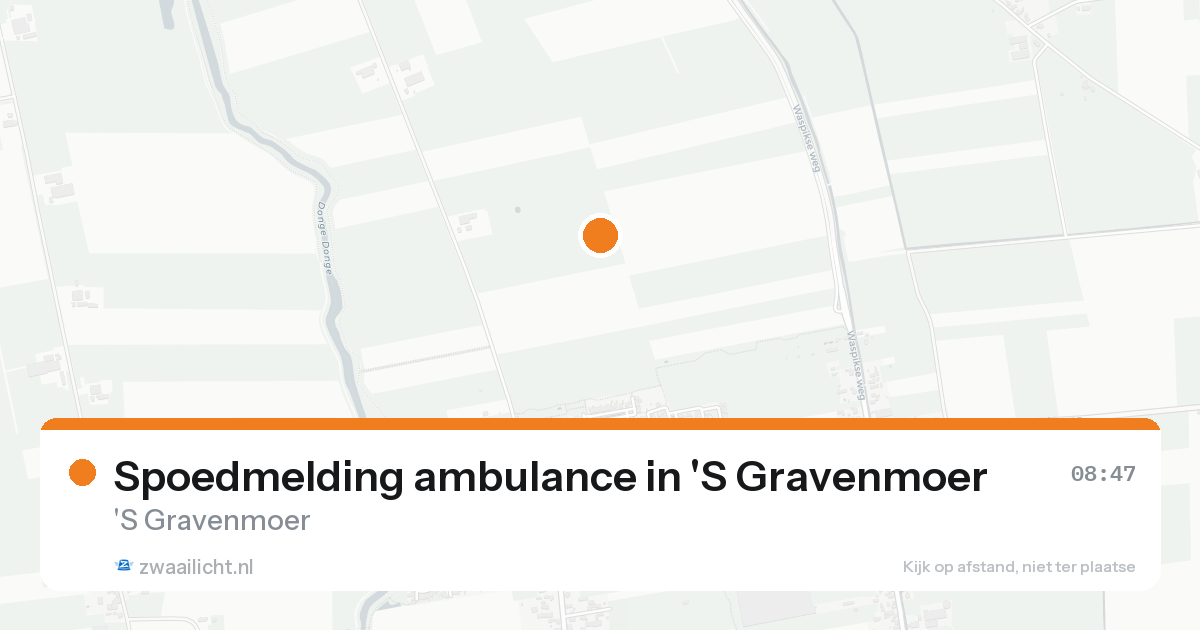 Spoedmelding ambulance in 'S Gravenmoer — 13 aug 2026