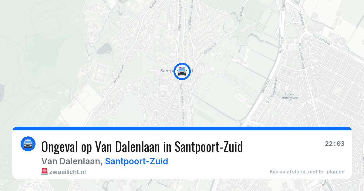 Ongeval op Van Dalenlaan in Santpoort-Zuid — 27 apr 2026