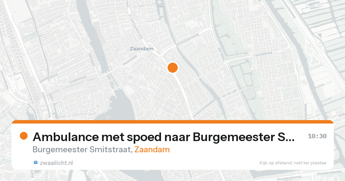 Ambulance met spoed naar Burgemeester Smitstraat in Zaandam — 21 aug 2026