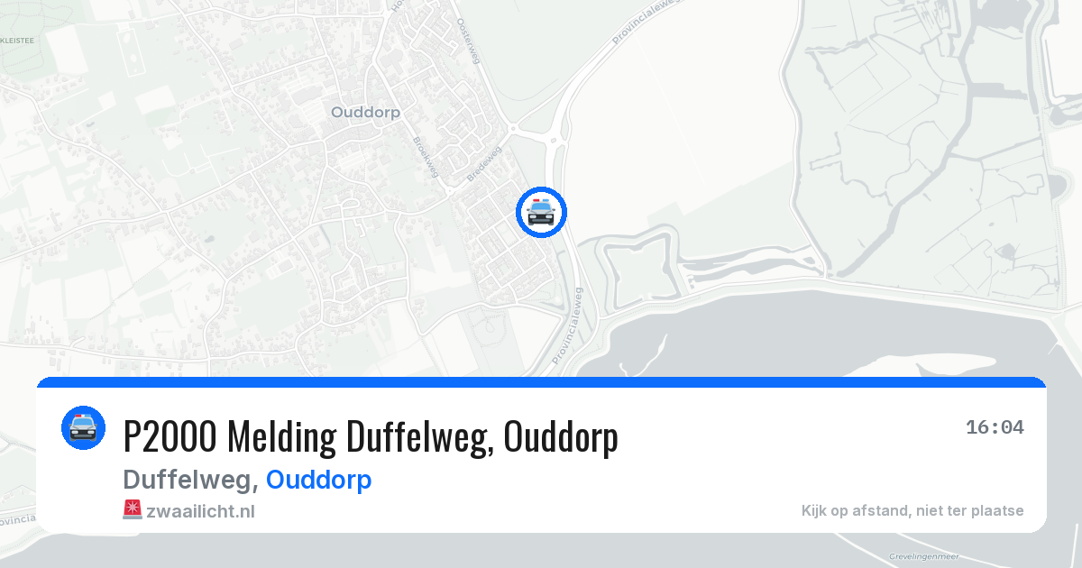 P2000 Melding Duffelweg, Ouddorp — 21 jul 2026