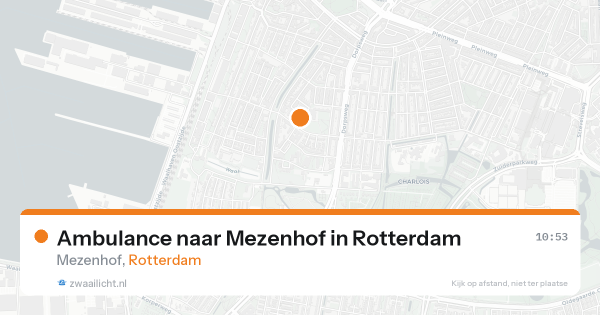 Ambulance naar Mezenhof in Rotterdam — 1 jul 2026