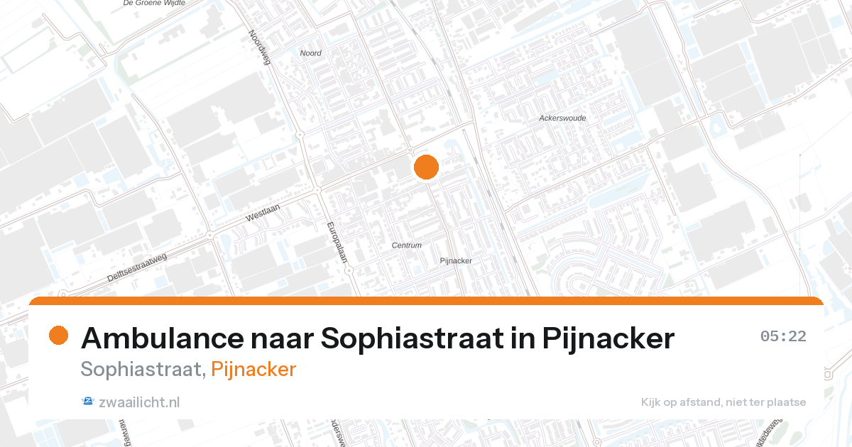 Ambulance naar Sophiastraat in Pijnacker — 13 mrt 2026