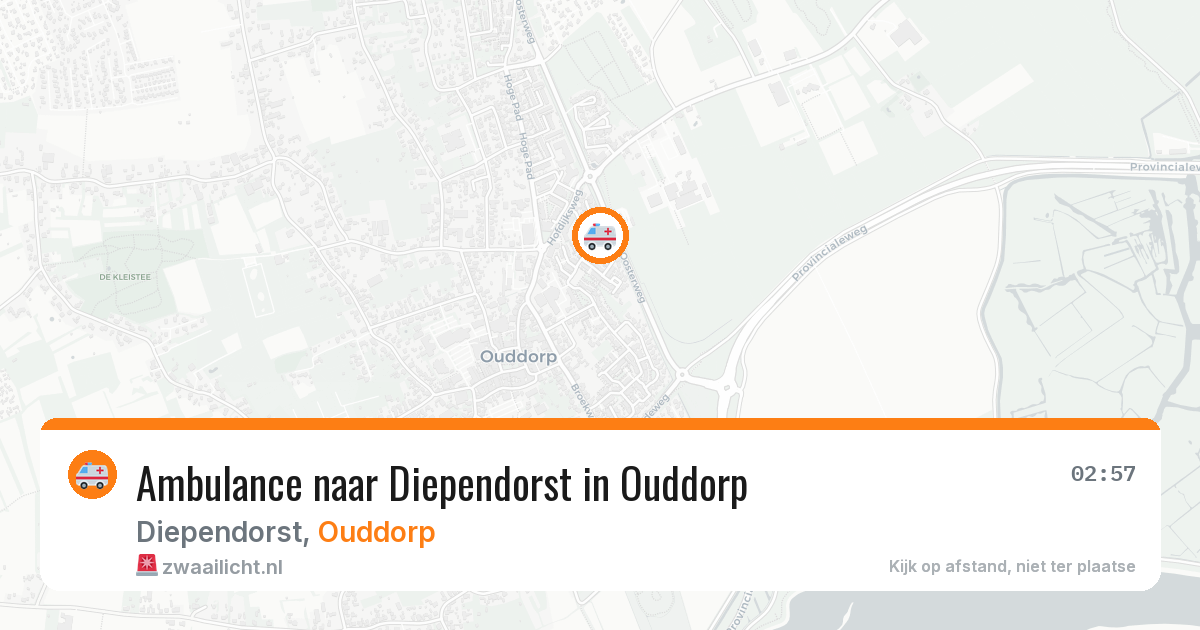 Ambulance naar Diependorst in Ouddorp — 14 aug 2026